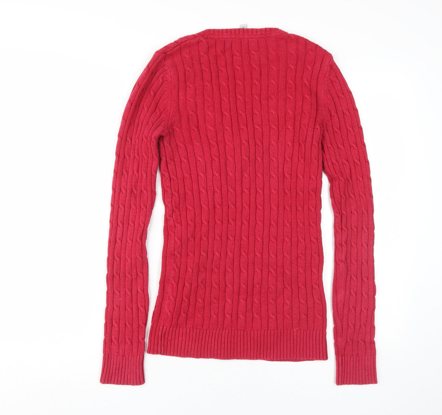 Crew Clothing Women’s Red Slim V-Neck Pullover Size 10