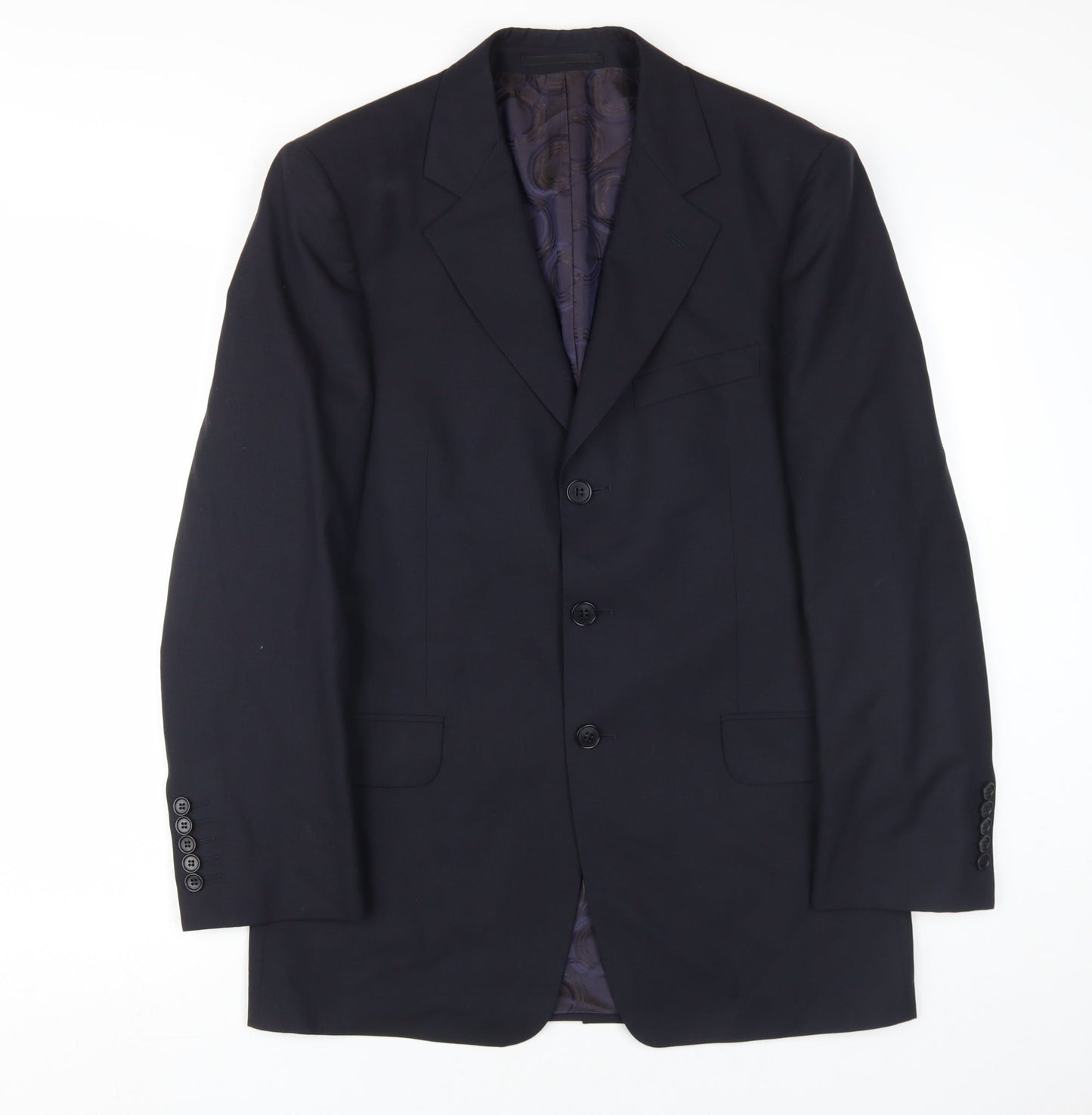 Paul Smith Men's Blue Wool Blazer, Size 38, Formal