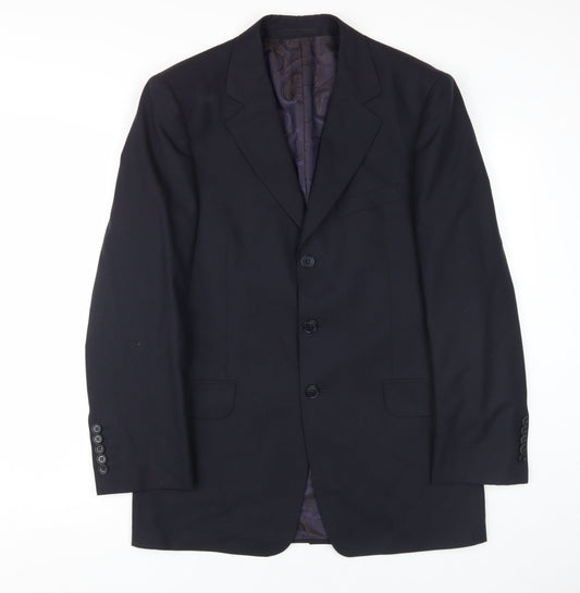 Paul Smith Men's Blue Wool Blazer, Size 38, Formal