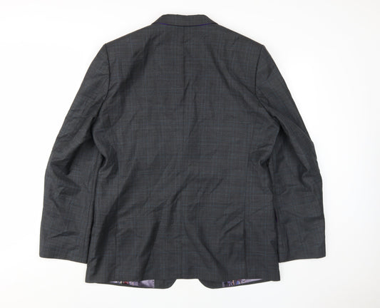 Ted Baker Men's Grey Check Blazer 42R