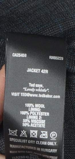 Ted Baker Men's Grey Check Blazer 42R