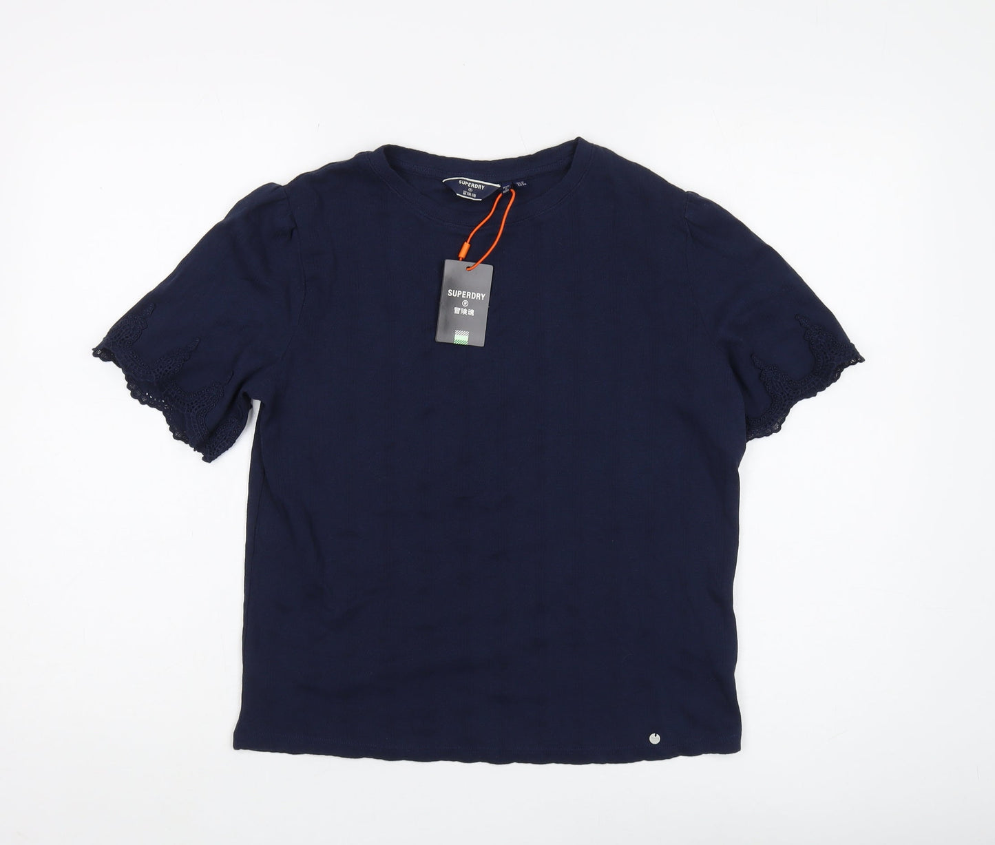 Superdry Women's Blue Pullover Jumper, Size M, Casual Style
