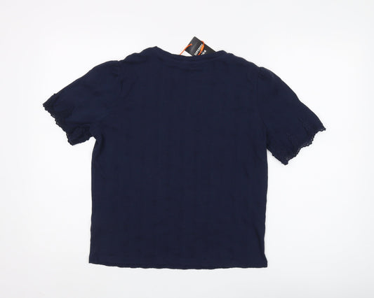 Superdry Women's Blue Pullover Jumper, Size M, Casual Style