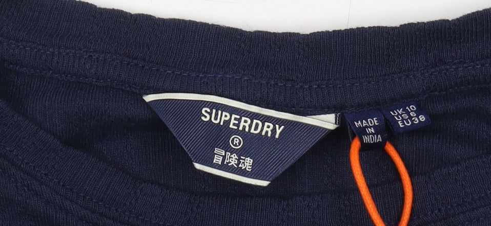 Superdry Women's Blue Pullover Jumper, Size M, Casual Style