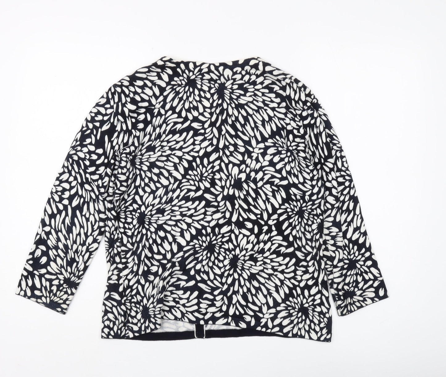 Precis Women's Black Floral Cardigan Medium Petite