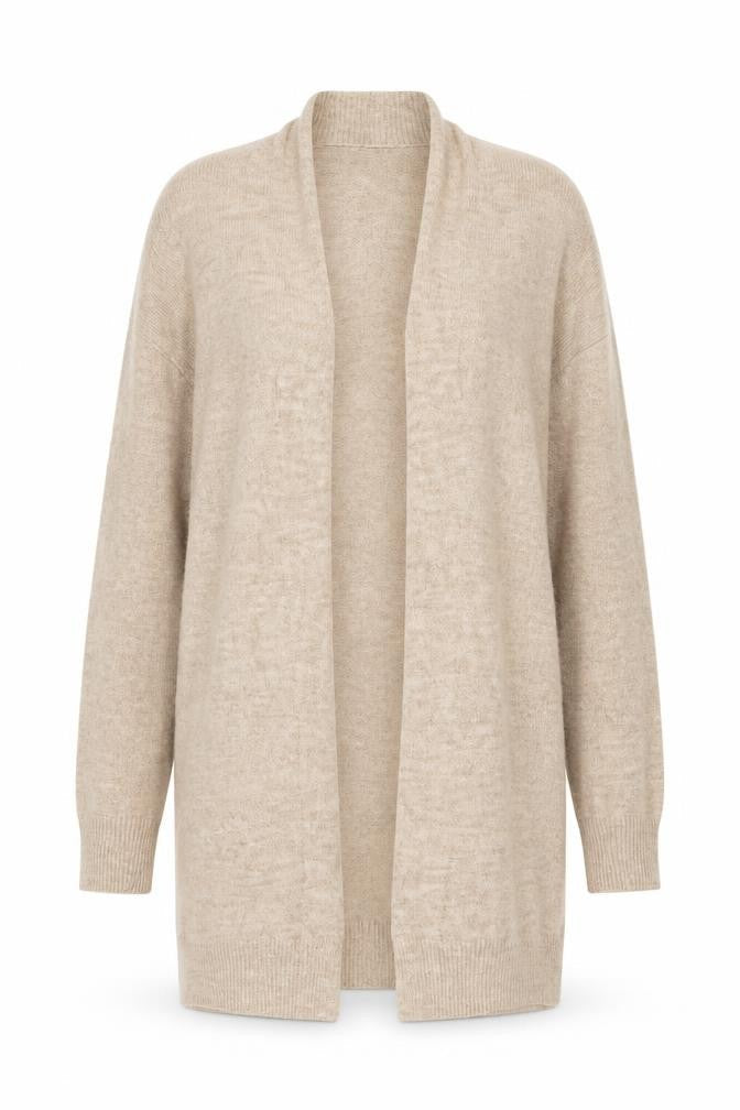 H&M Women's Beige Cardigan Open-Knit Lightweight XS