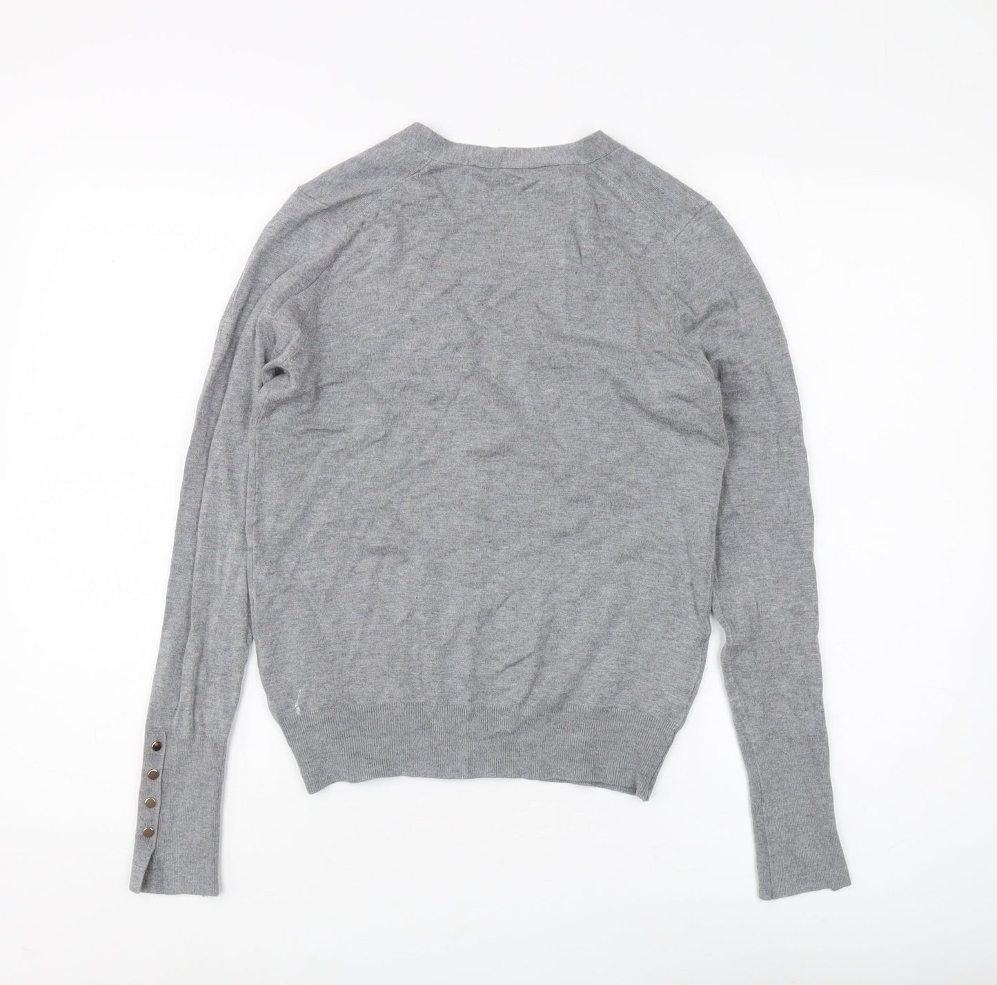 Zara Women’s Grey V-Neck Cardigan Size 12