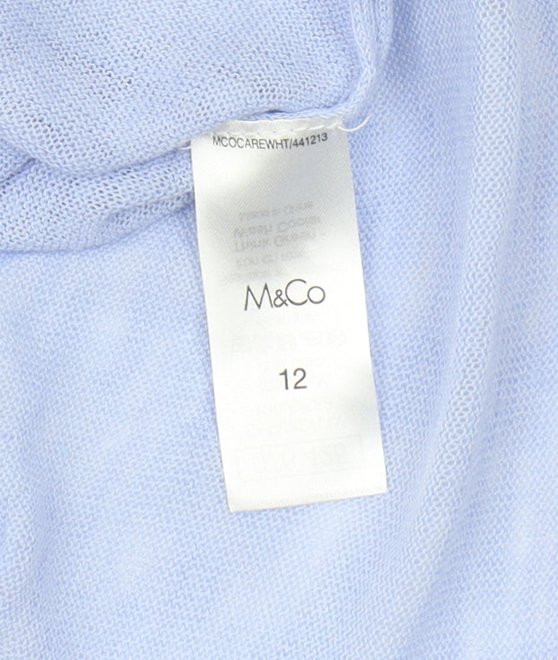 M&Co Women's Blue Knit Jumper Size 12