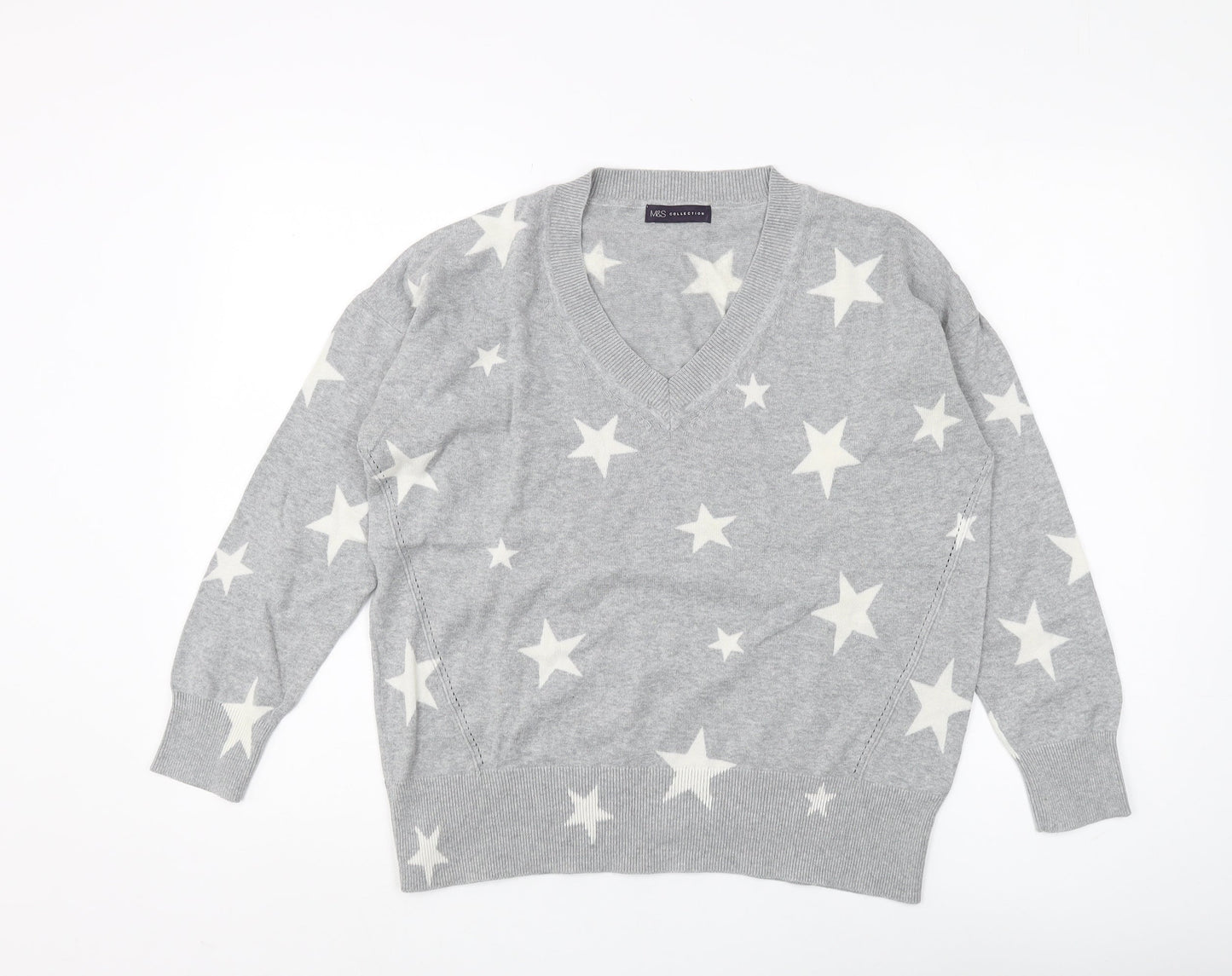 Marks & Spencer Women's Grey Star Pullover, Medium