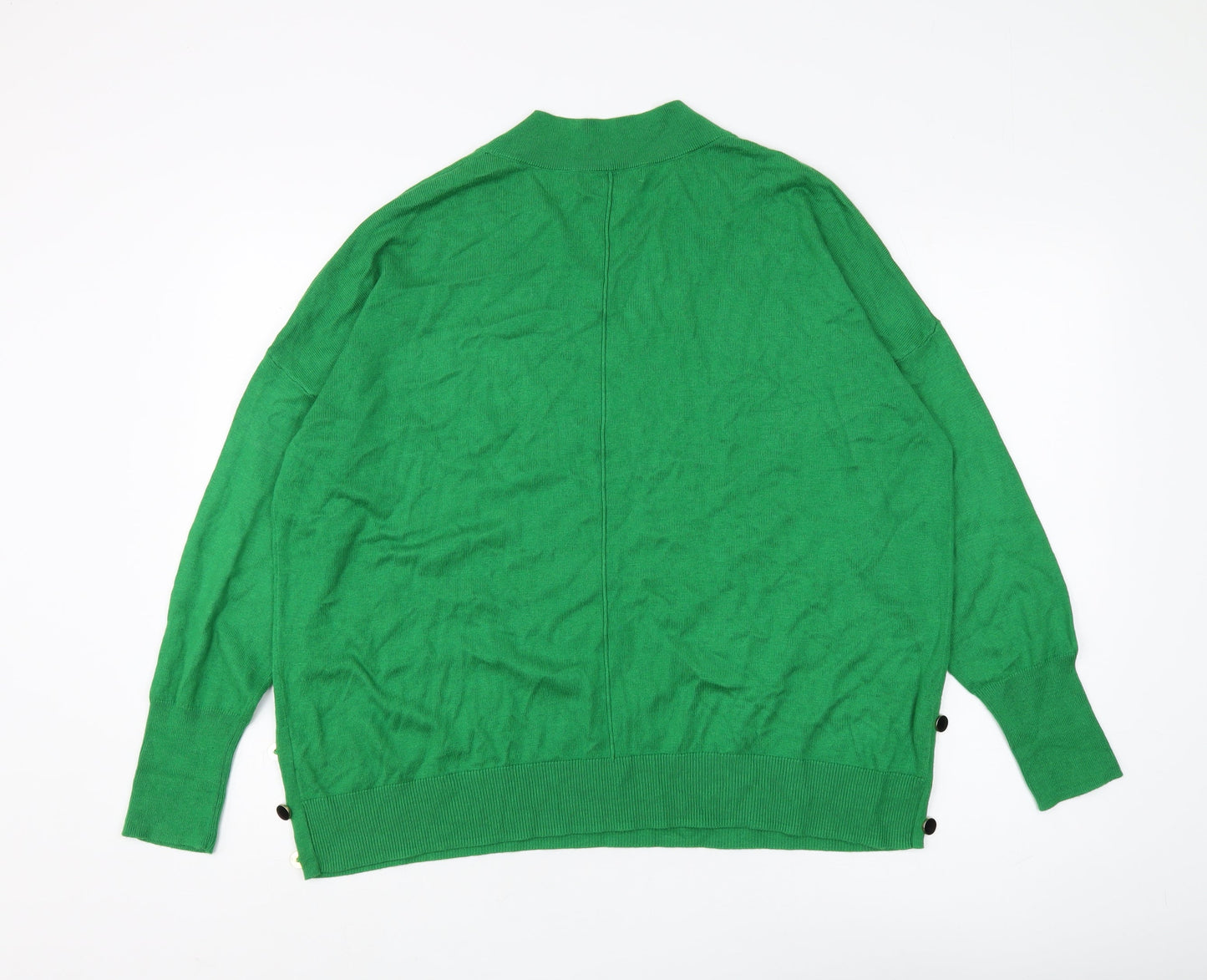 Next Women's Green V-Neck Pullover Jumper L