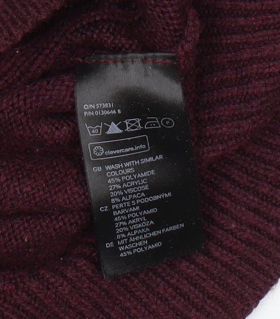 H&M Women's Purple XS Cable Knit Pullover Jumper