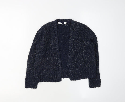GAP Girls' Blue Cardigan 6-7 Years Open Knit Sweater
