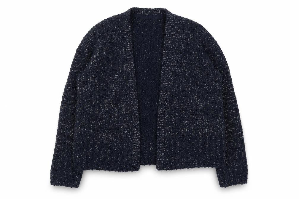 Gap Girls' Blue Cardigan 6-7 Years Open Knit Sweater