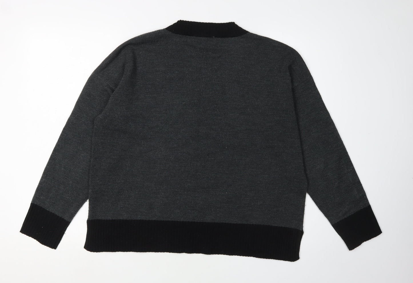 French Connection Women's Grey Pullover Jumper L