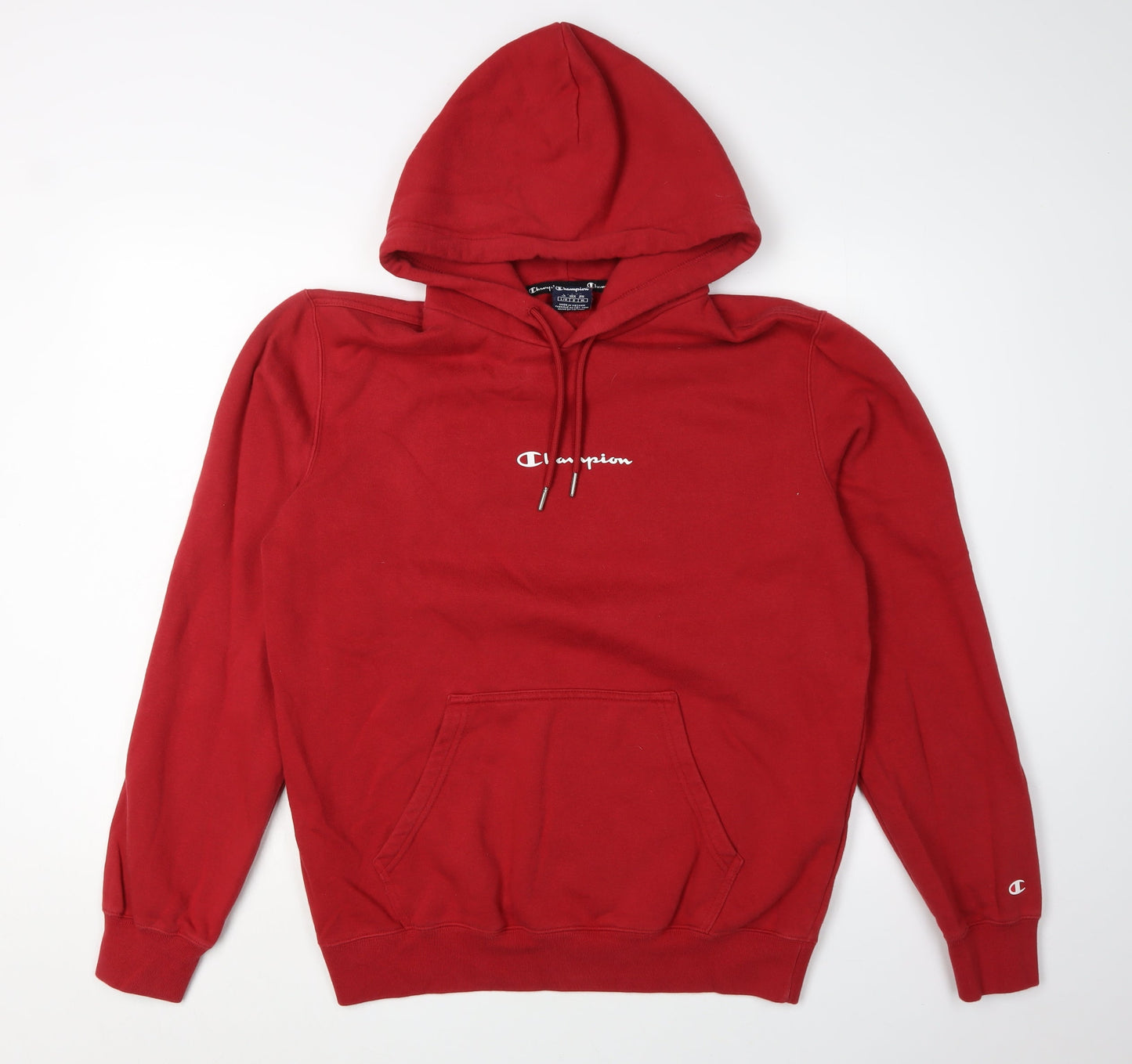 Champion Men's Red Pullover Hoodie L