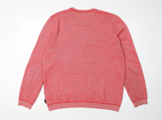 Ted Baker Men's Red Crew Neck Pullover Jumper 3XL