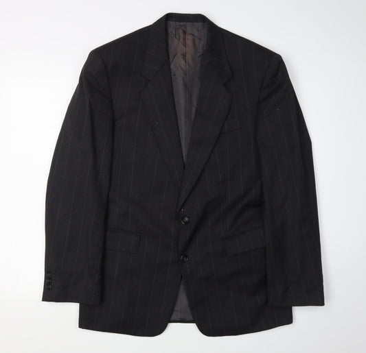 Bernhardt Men's Black Blazer, Size 38R, Striped Formal