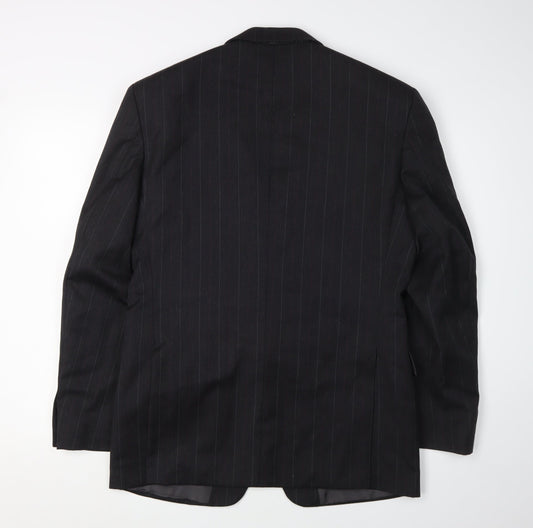 Bernhardt Men's Black Blazer, Size 38R, Striped Formal