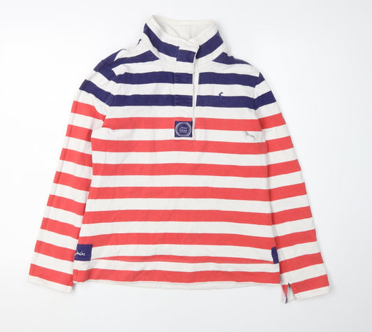 Joules Women's Multicoloured Henley Sweatshirt - Size 10