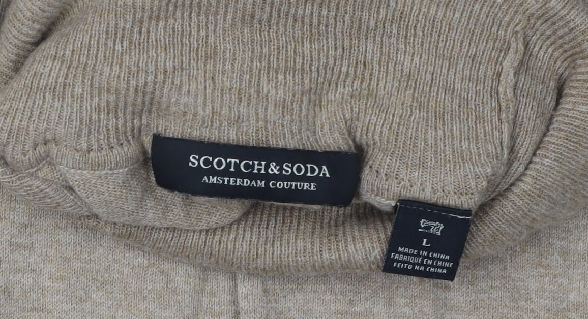 Scotch & Soda Women's Beige Roll Neck Jumper, L