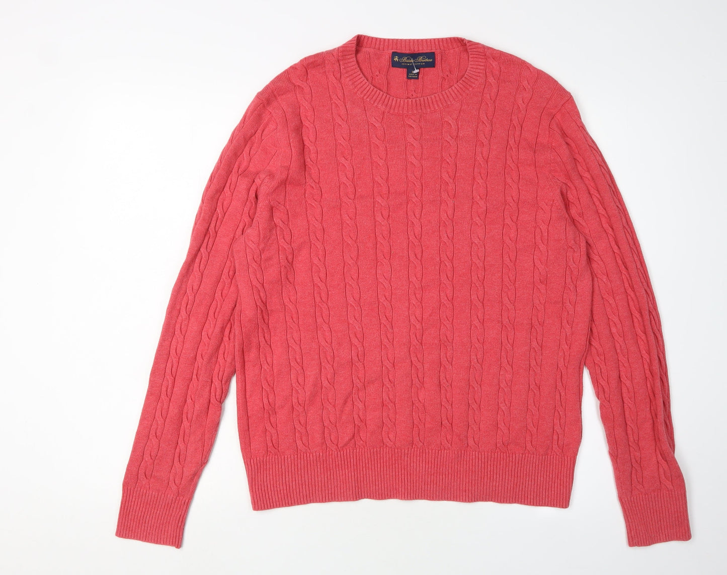 Brooks Brothers Women's Red Pullover Jumper, M, Cotton