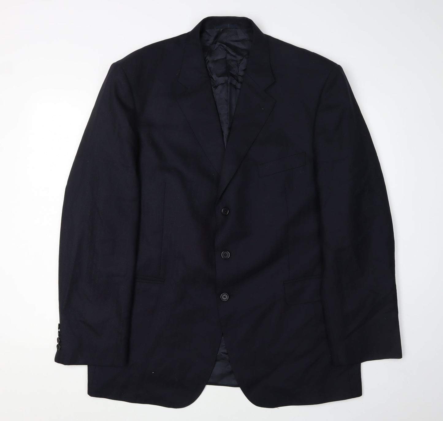 Aquascutum Men's Blue Wool Blazer, 38R, Formal