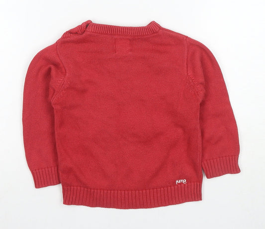 Kite Girls Red Pullover Jumper, Cotton, Size 24 Months