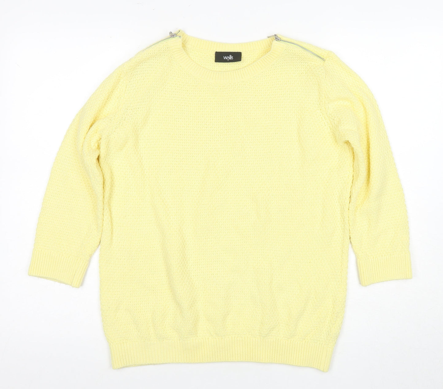 Wallis Women Yellow Regular Fit Crew Neck Pullover