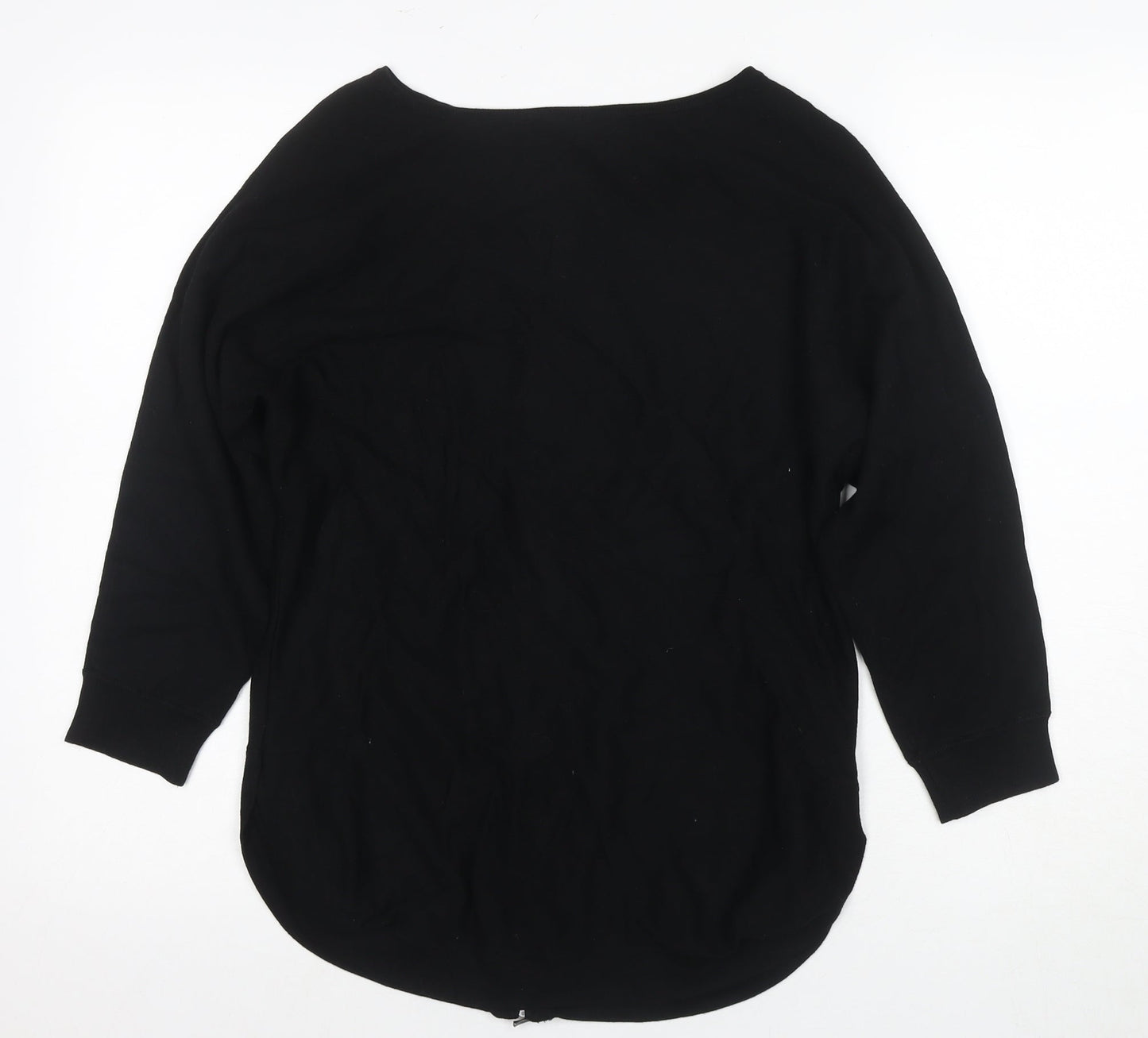 Monsoon Women's Black Full Zip Boat Neck Jumper S
