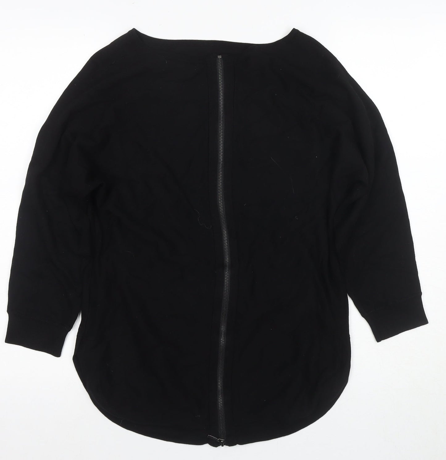 Monsoon Women's Black Full Zip Boat Neck Jumper S