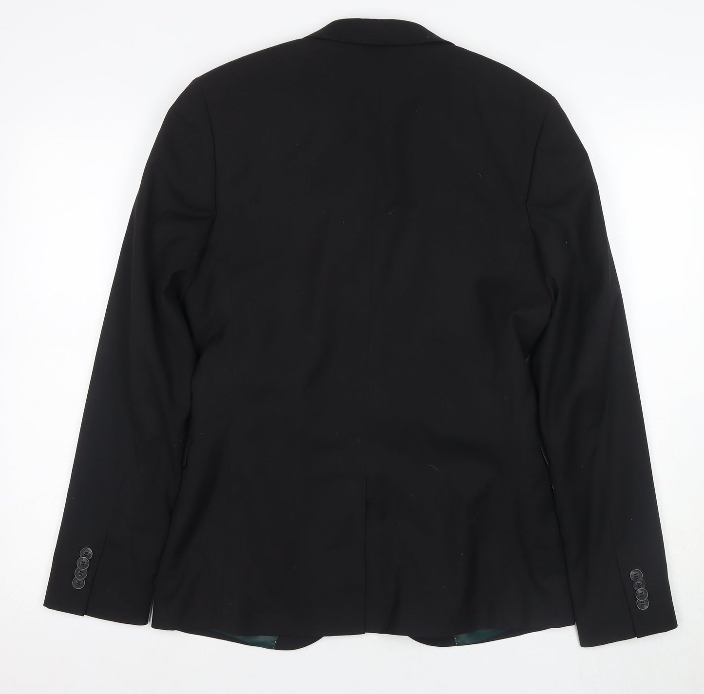Topman Men's Black Slim Blazer, Size 38, Formal Wear