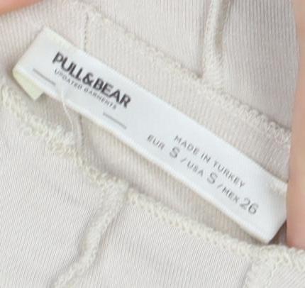 Pull&Bear Women's Beige Long Sleeve Blouse - Size S