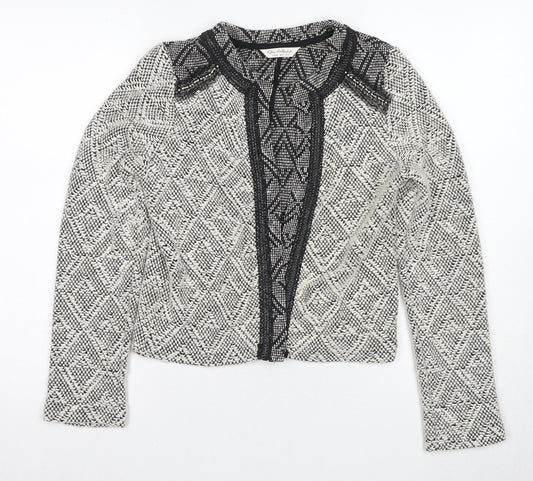 Miss Selfridge Women's Black Geometric Blazer Size 12