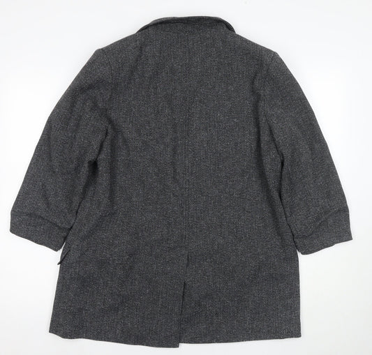 Next Women's Grey Classic Coat Size 16 Regular Fit