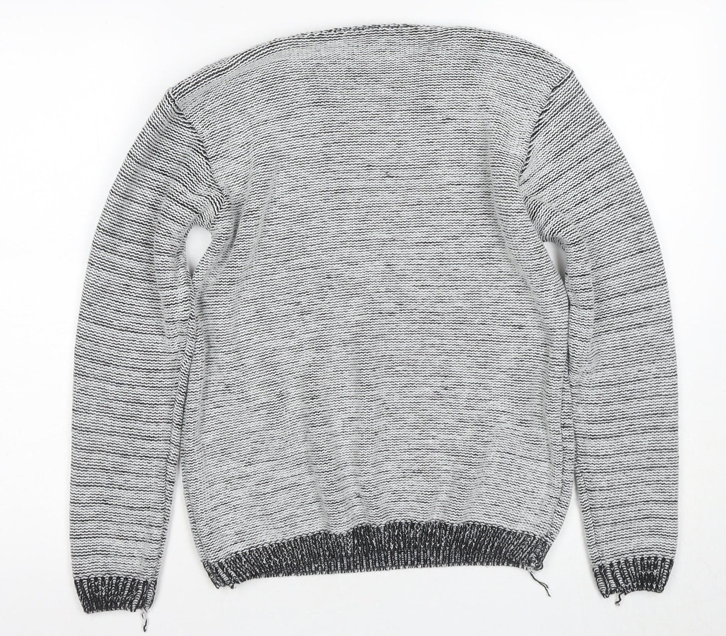 Quiz Women's Black & White Heart Pullover Jumper M