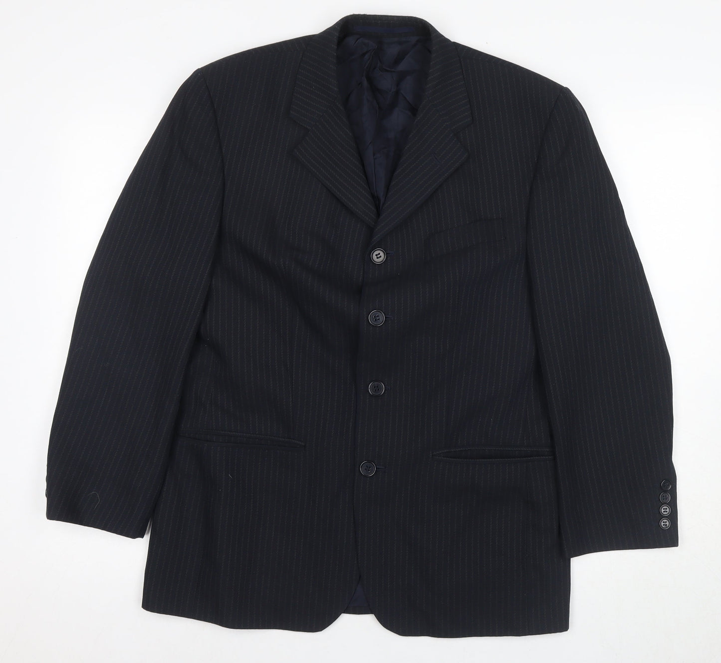 Jonathan Adams Men's Black Pinstripe Blazer Size 38S