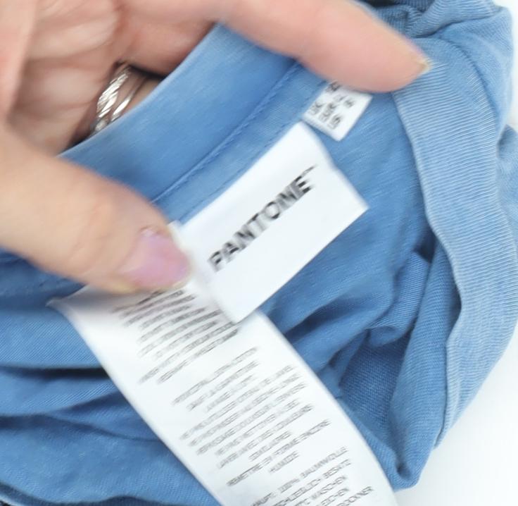 Pantone Women's Blue Classic Cropped T-Shirt, Size M