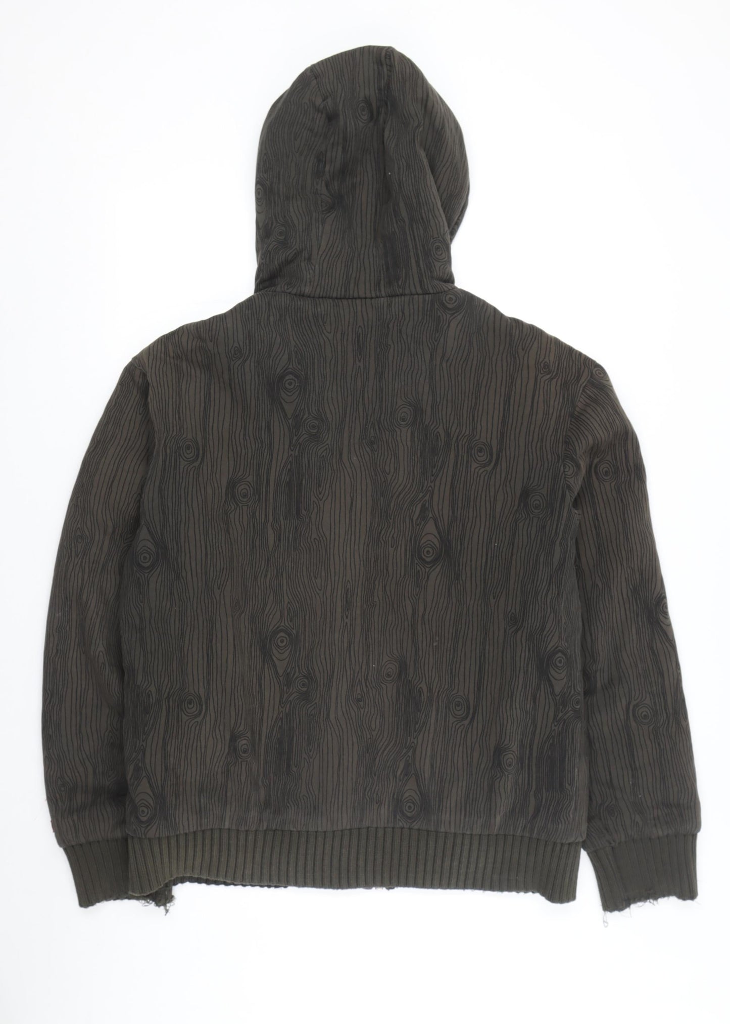 Dickies Men's Black Hooded Jacket L Geometric Pattern