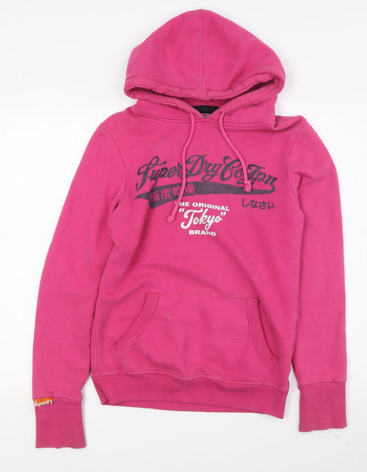 Superdry Women's Pink Pullover Hoodie Size S