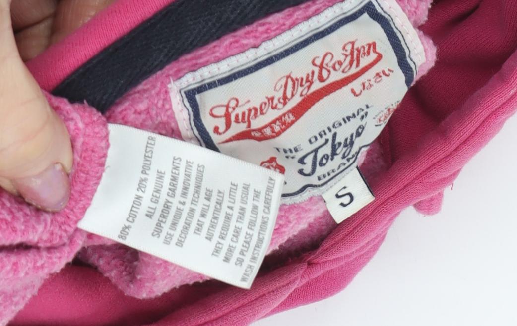 Superdry Women's Pink Pullover Hoodie Size S