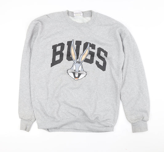 Looney Tunes Grey Women's Sweatshirt Size 8