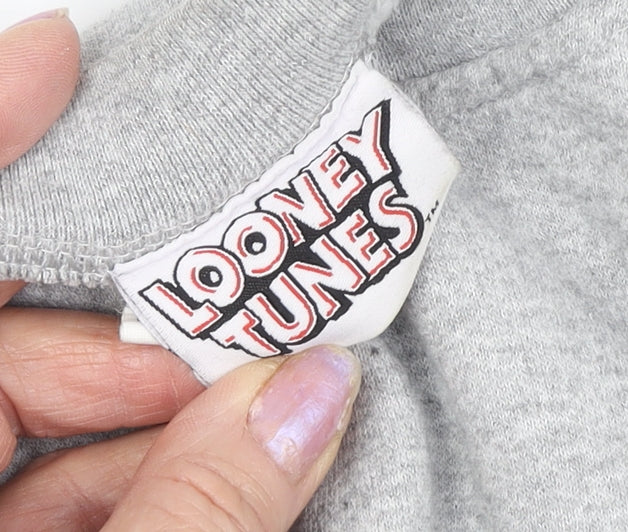 Looney Tunes Grey Women's Sweatshirt Size 8