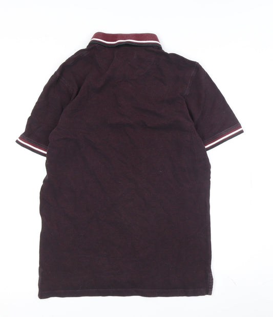 Jack & Jones Men's Red Polo, Medium, Short Sleeve, Cotton