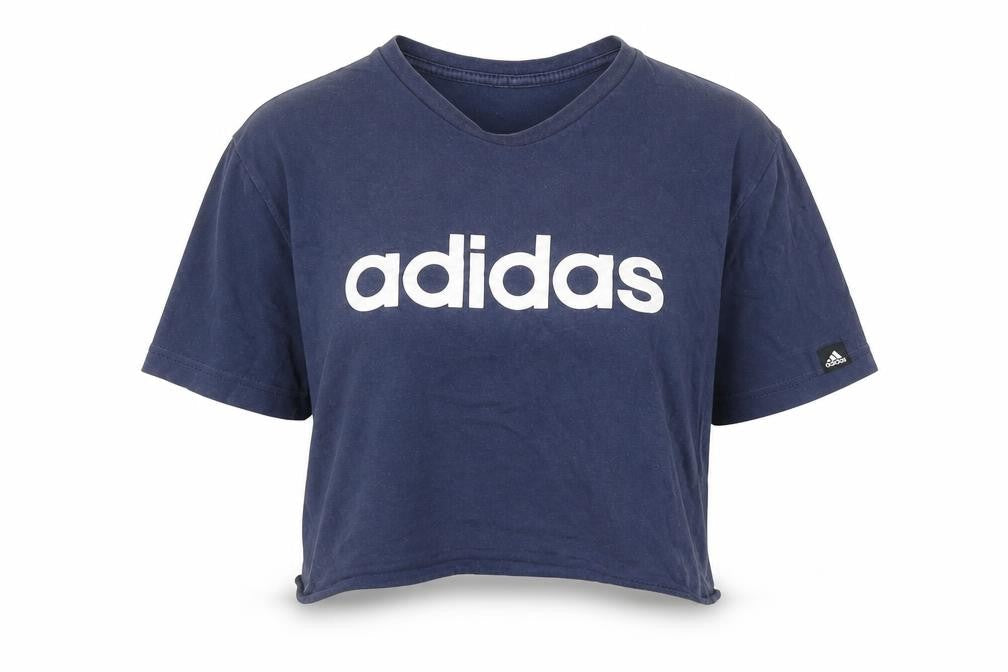 Unisex Adultss UK Size M adidas Blue Cotton T-Shirt
