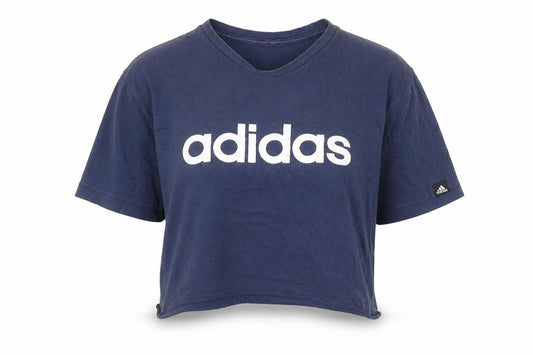 Unisex Adultss UK Size M adidas Blue Cotton T-Shirt