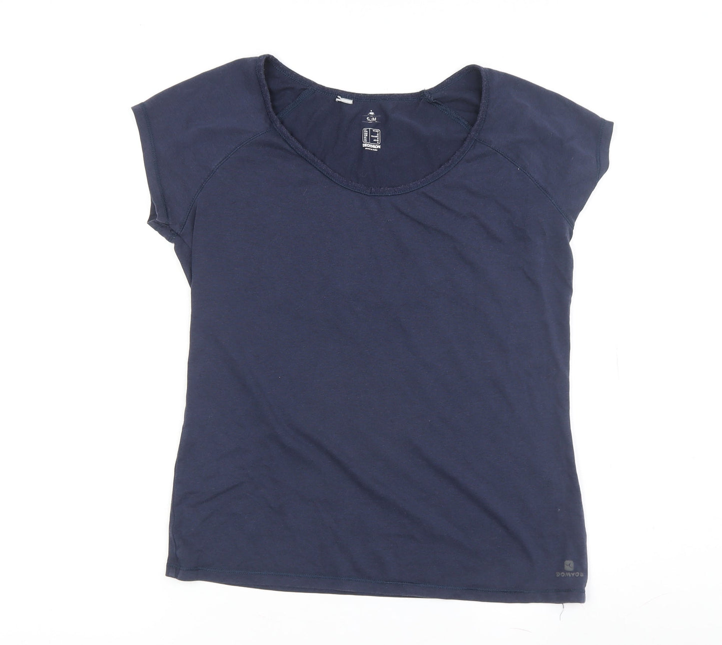 Rohnisch Women's Blue Basic T-Shirt, S, Short Sleeve