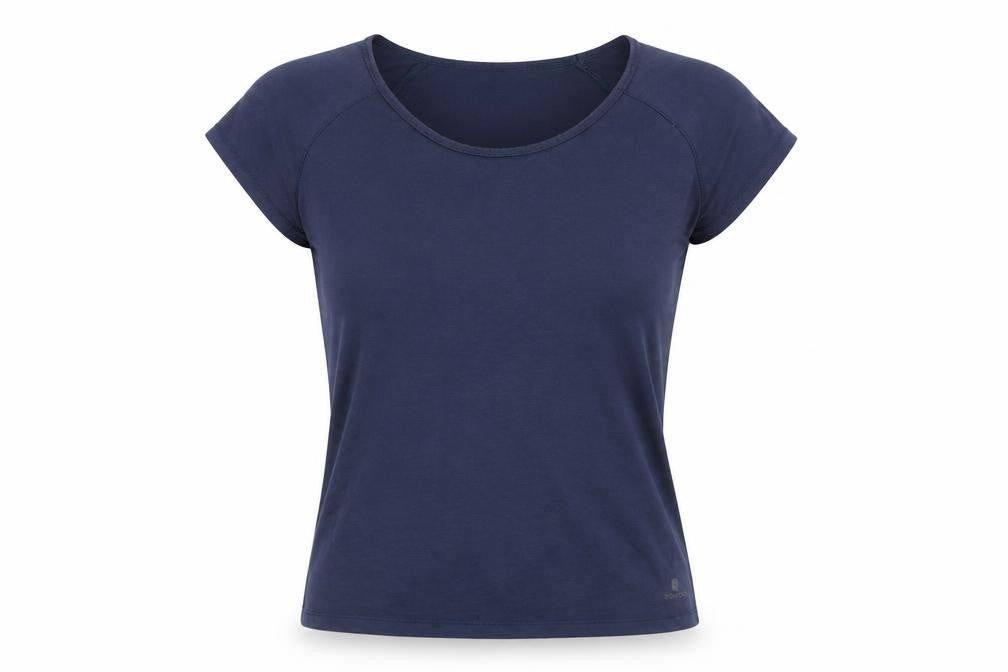 Rohnisch Women's Blue Basic T-Shirt, S, Short Sleeve