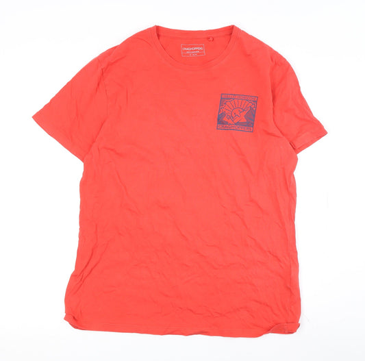 Craghoppers Men's Red Logo Crew Neck T-Shirt M