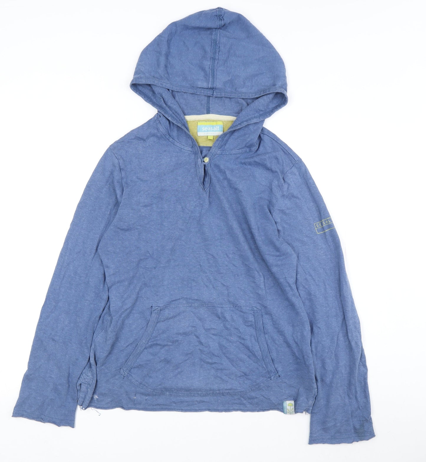 Seasalt Women's Blue Henley Hoodie Size 12