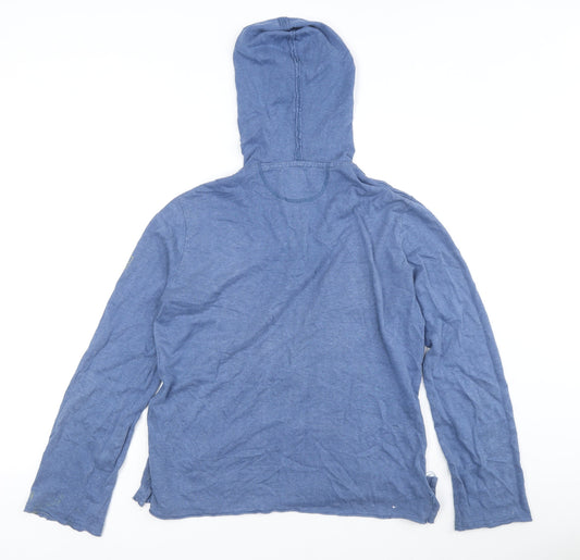 Seasalt Women's Blue Henley Hoodie Size 12